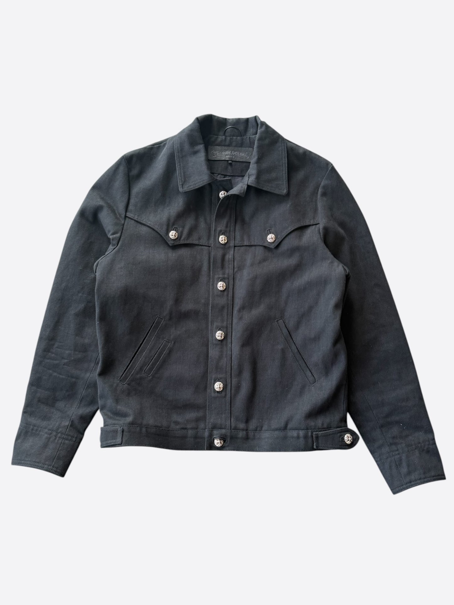 Chrome Hearts Black & Red Floral Patch Fleur Jacket