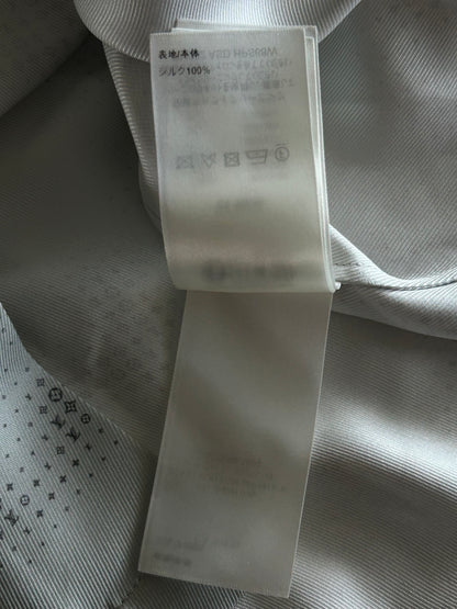 Louis Vuitton Grey LV Pixel Monogram Silk Button Up Shirt