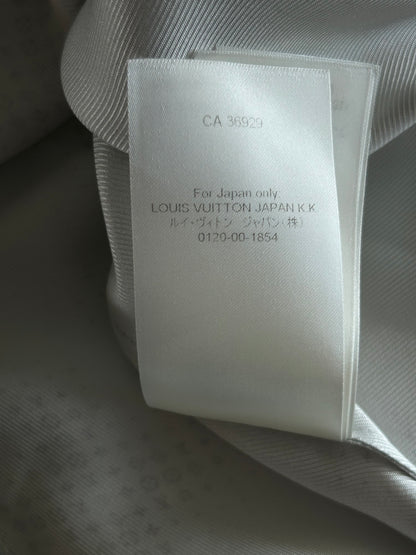 Louis Vuitton Grey LV Pixel Monogram Silk Button Up Shirt