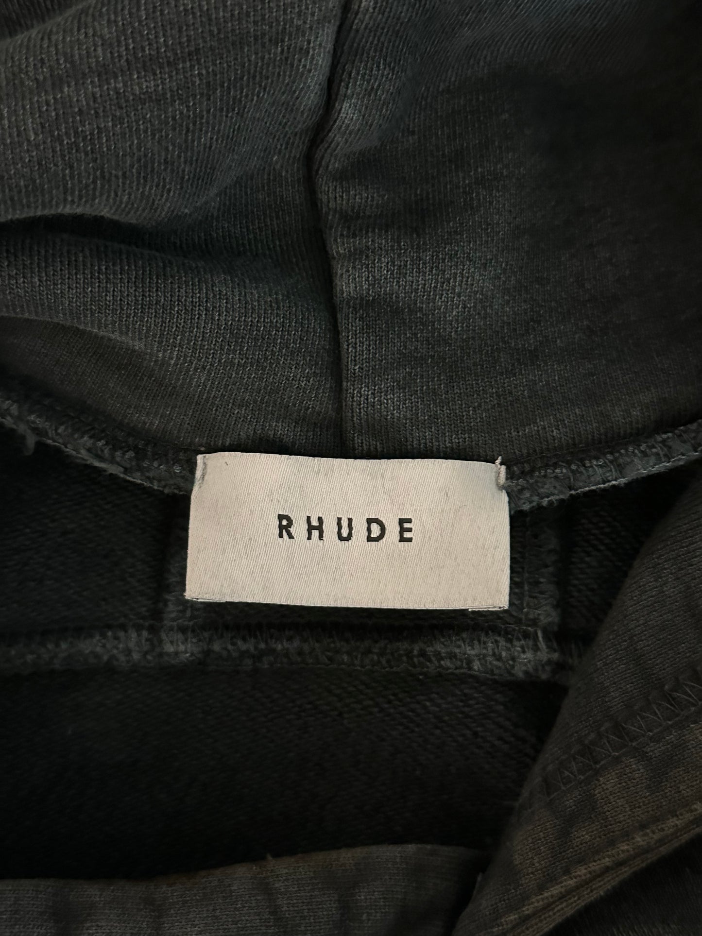 Rhude Vintage Black World Champion Hoodie