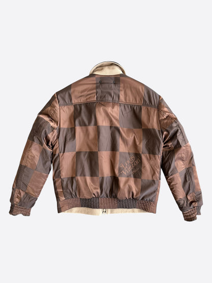 Louis Vuitton Nigo Beige & Brown Damier Reversible Bomber Jacket