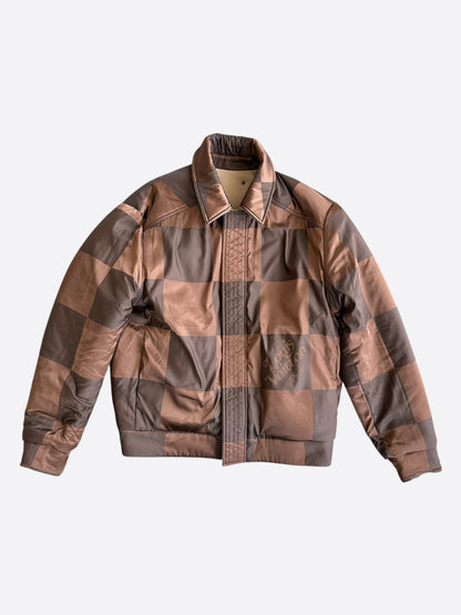 Louis Vuitton Nigo Beige & Brown Damier Reversible Bomber Jacket