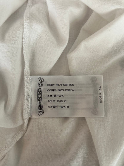 Chrome Hearts White & Purple Neck Logo T-Shirt