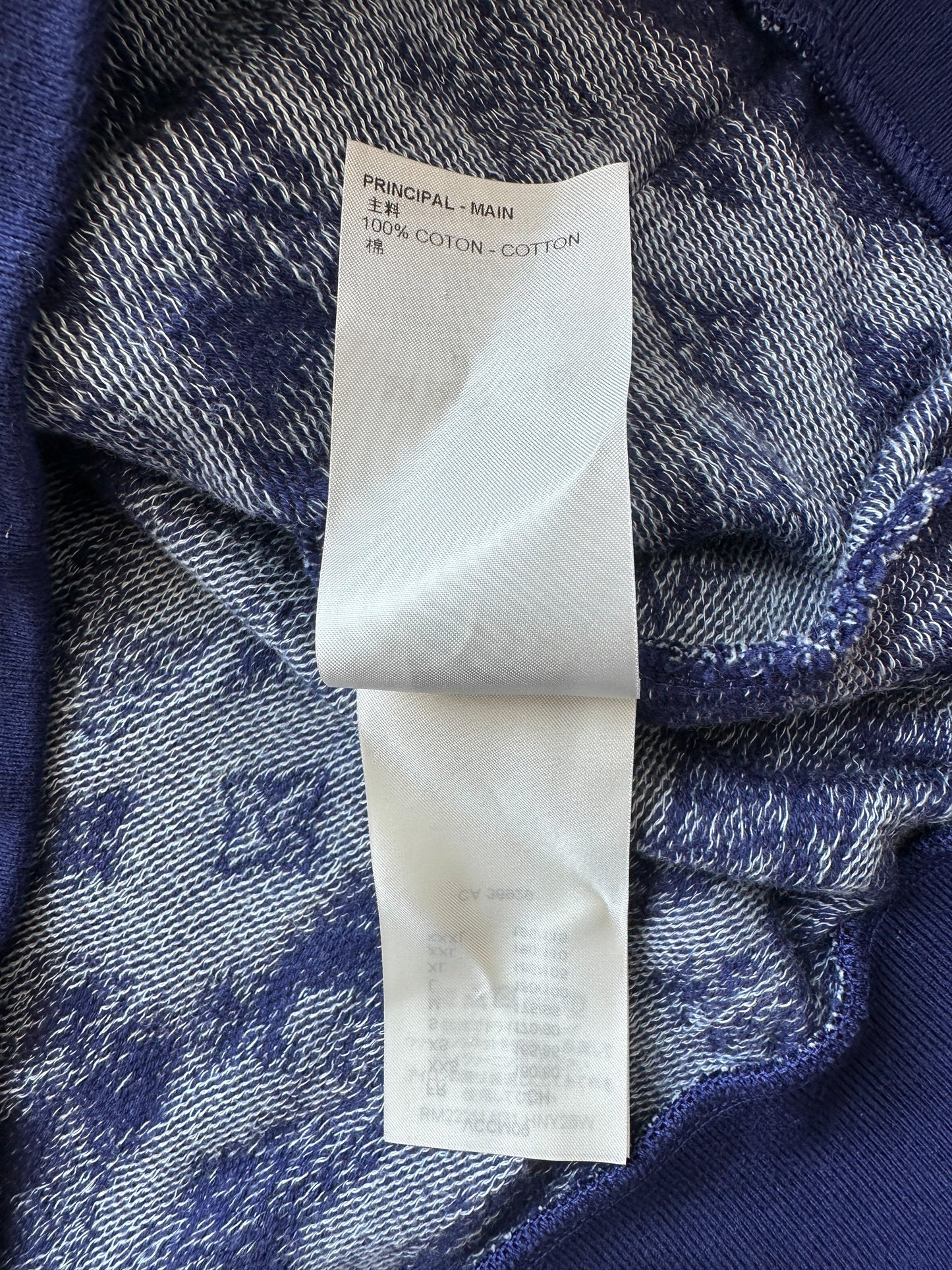 Louis Vuitton Monogram Bandana Short-sleeved Hoodie, Blue, S
