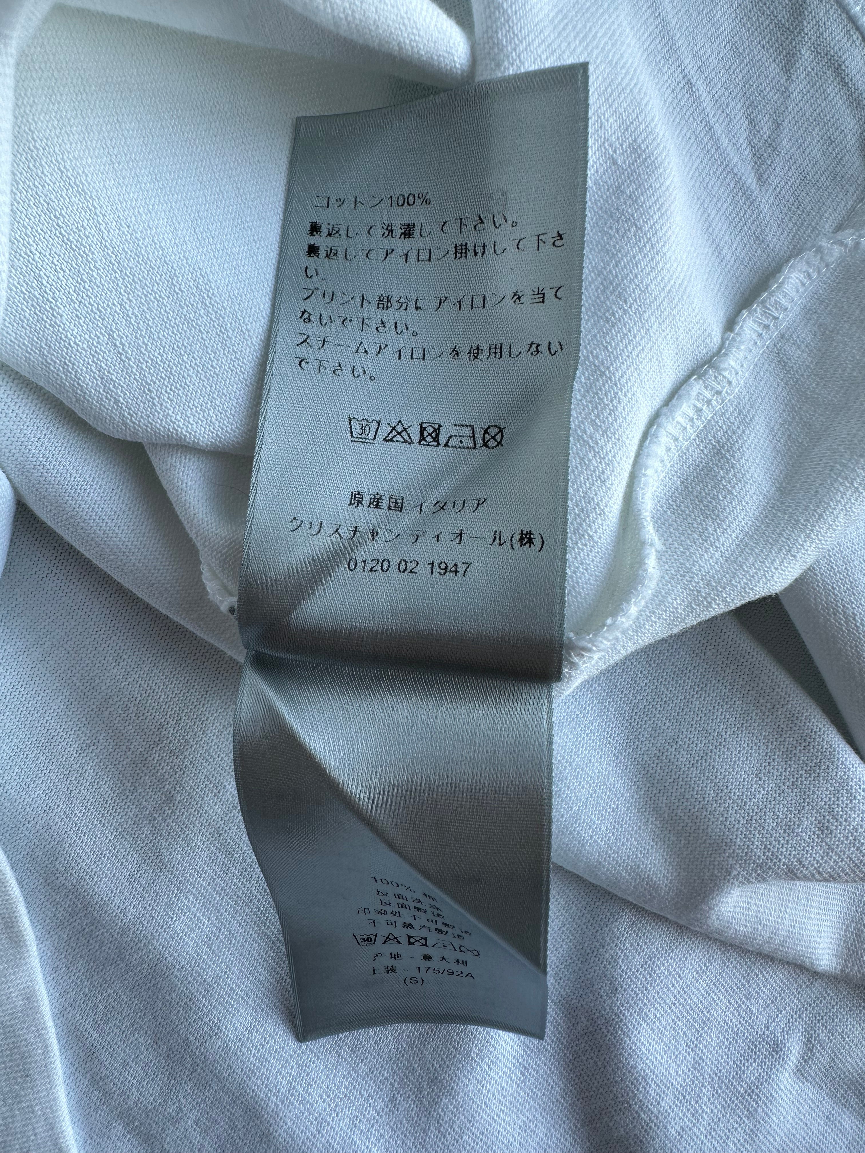 Dior White Oblique Sleeve Longsleeve T Shirt