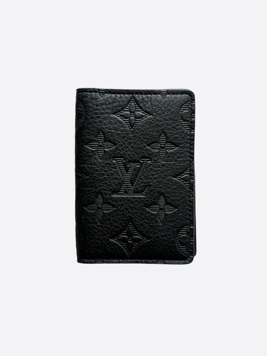 Louis Vuitton Black Shadow Monogram Pocket Organizer