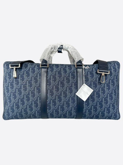 Dior Denim Tears Blue Cotton Wreath Oblique Lingot 50 Duffel Bag