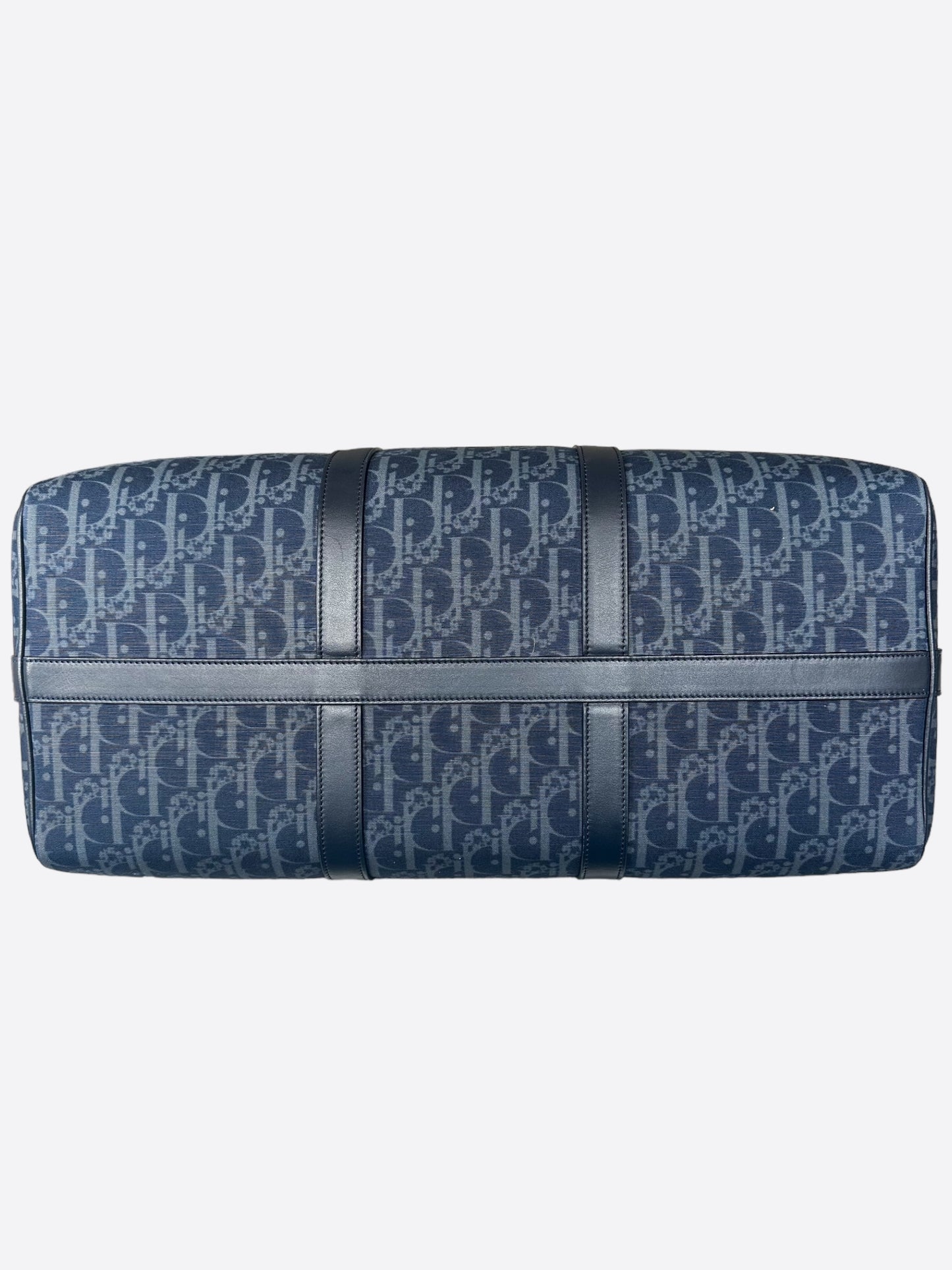 Dior Denim Tears Blue Cotton Wreath Oblique Lingot 50 Duffel Bag