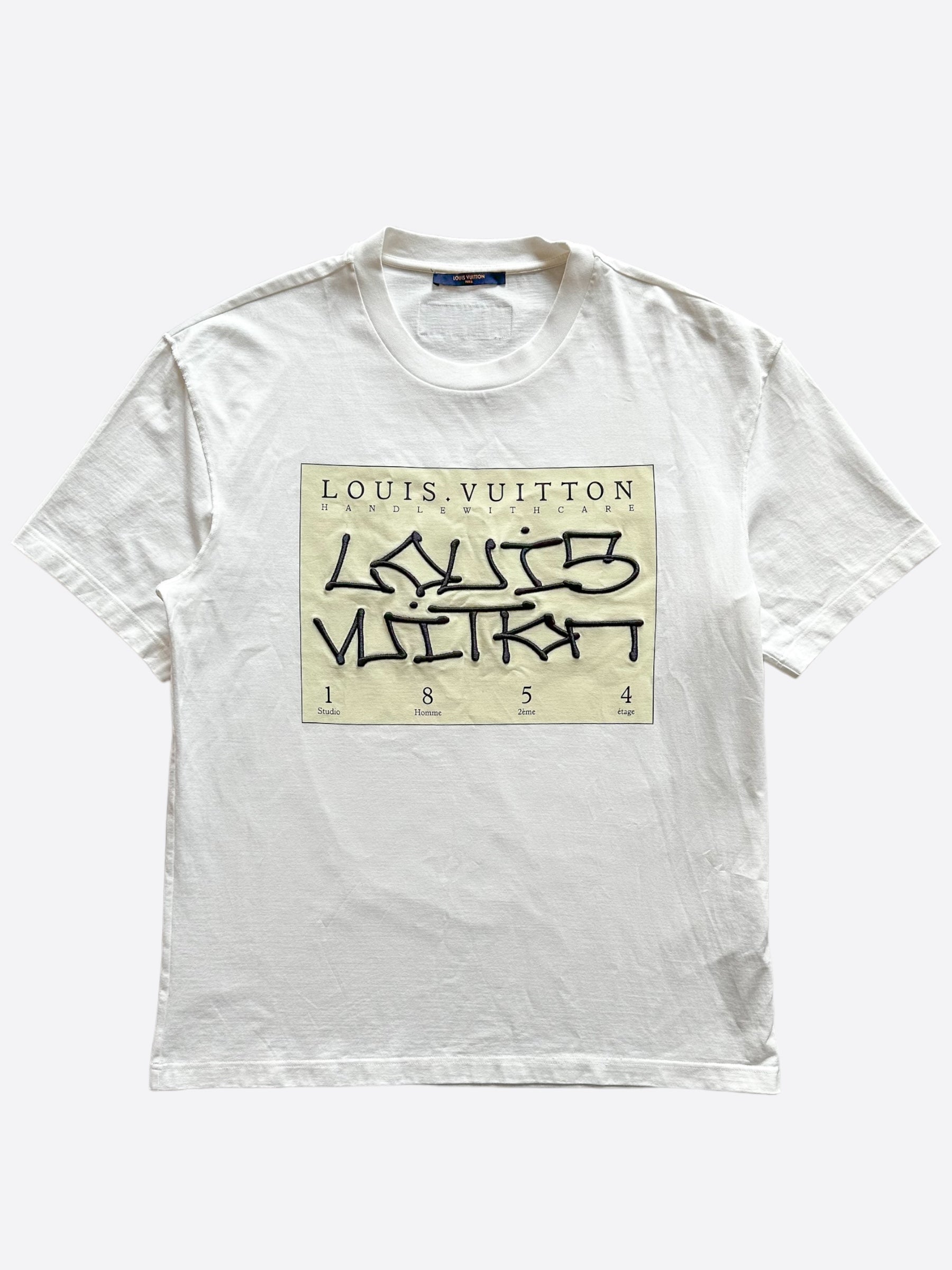 Louis Vuitton White 1854 Embroidered T-Shirt