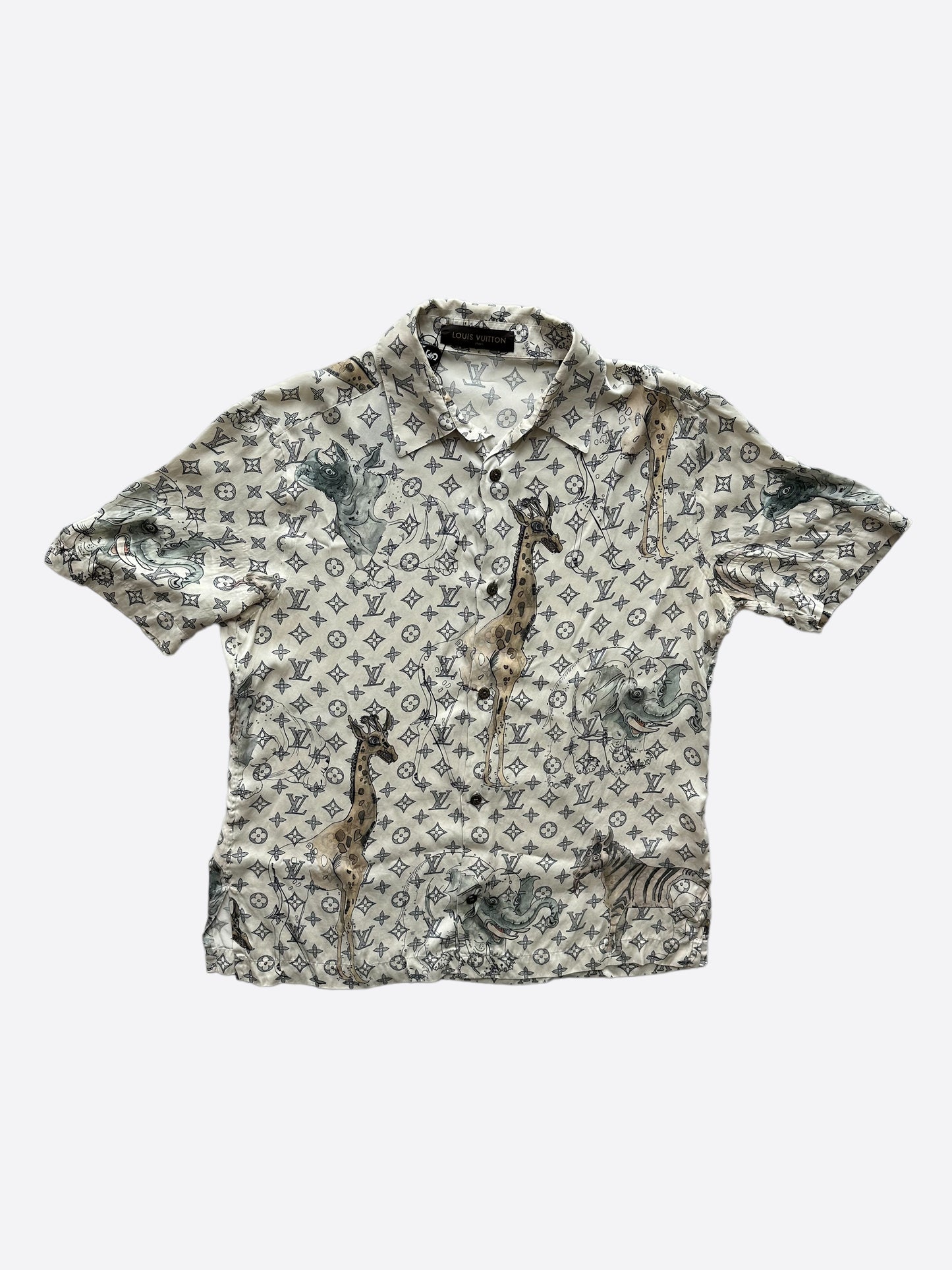 Louis Vuitton Monogram Silk Short-sleeved Shirt