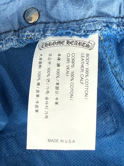 Chrome Hearts Levis London Exclusive Blue Dyed Cross Patch Jeans