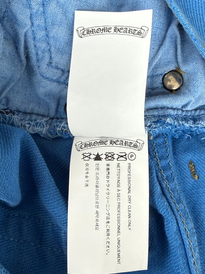 Chrome Hearts Levis London Exclusive Blue Dyed Cross Patch Jeans