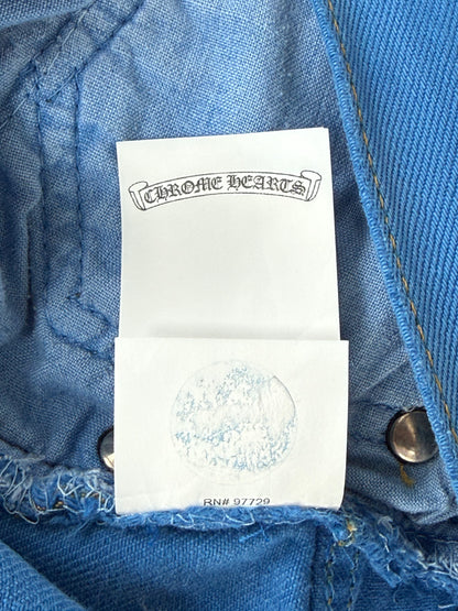 Chrome Hearts Levis London Exclusive Blue Dyed Cross Patch Jeans