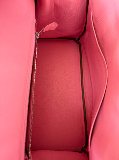 Hermes Rose Azalee Epsom & Palladium Hardware Birkin 30
