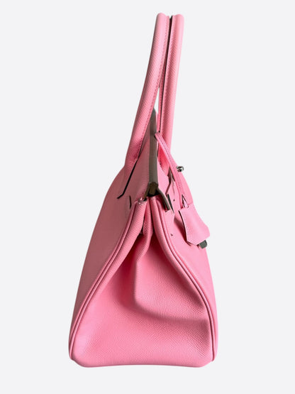 Hermes Rose Azalee Epsom & Palladium Hardware Birkin 30