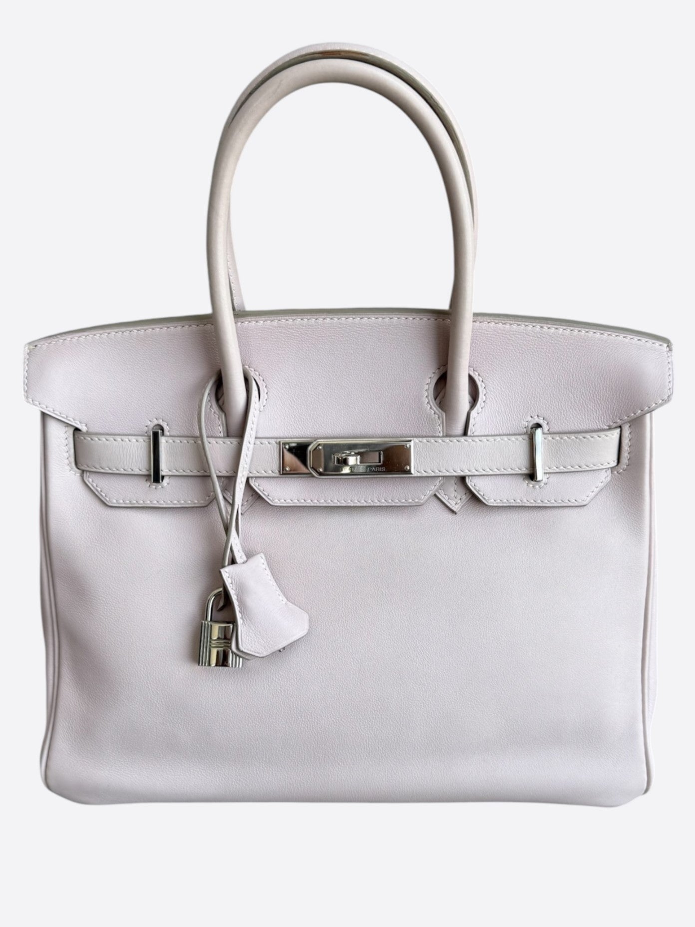Hermes Rose Dragee Swift & Palladium Hardware Birkin 30