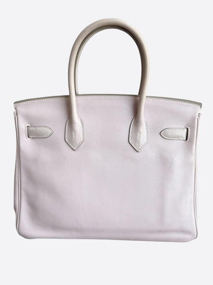 Hermes Rose Dragee Swift & Palladium Hardware Birkin 30