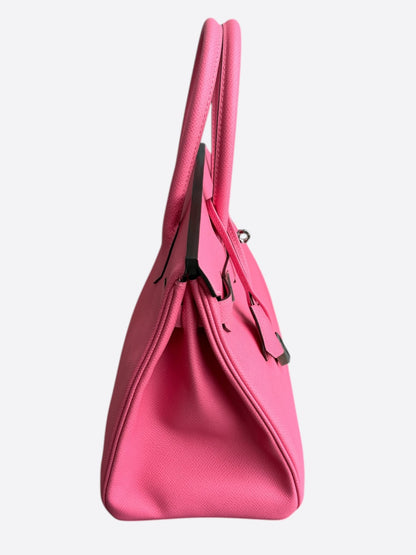 Hermes Rose Bubblegum Epsom & Palladium Hardware Birkin 30