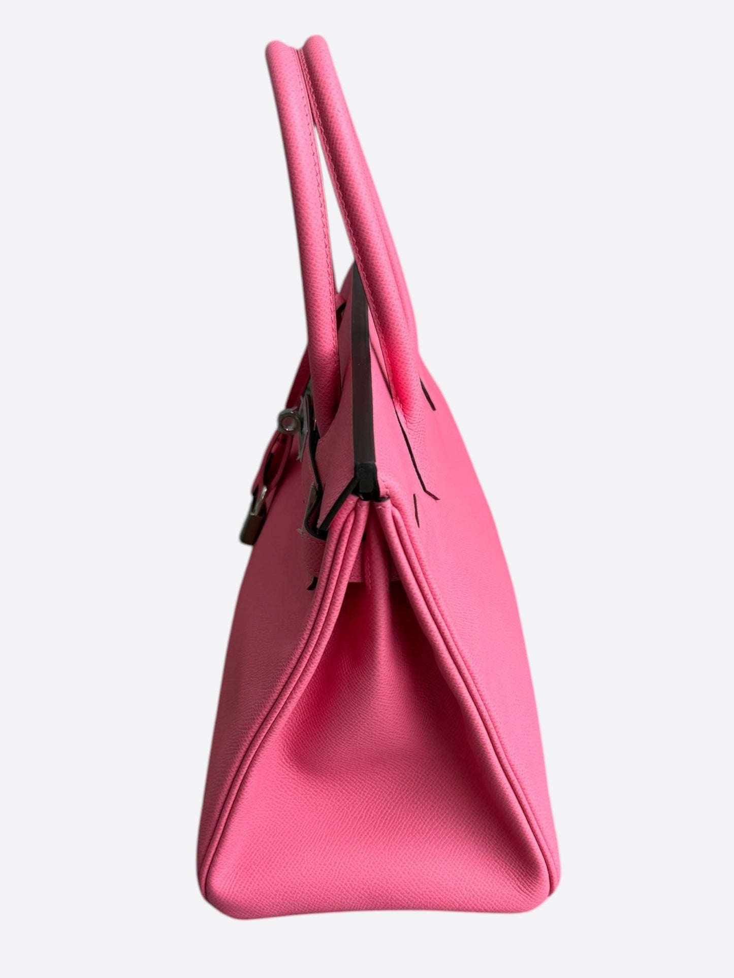 Hermes Rose Bubblegum Epsom & Palladium Hardware Birkin 30