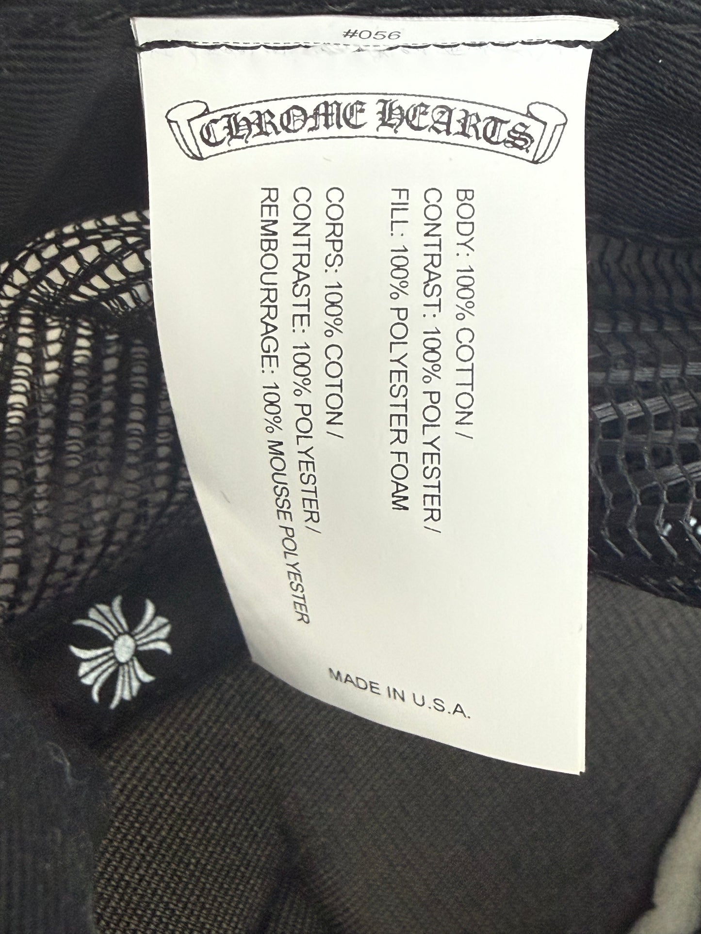 Chrome Hearts Black & White St. Barth Trucker Hat
