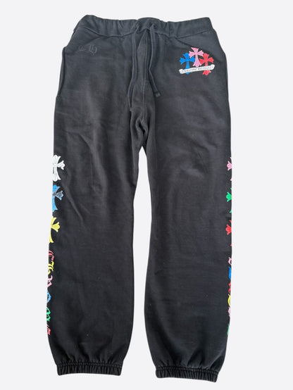 Chrome Hearts Black Multicolor Cross Logo Sweatpants