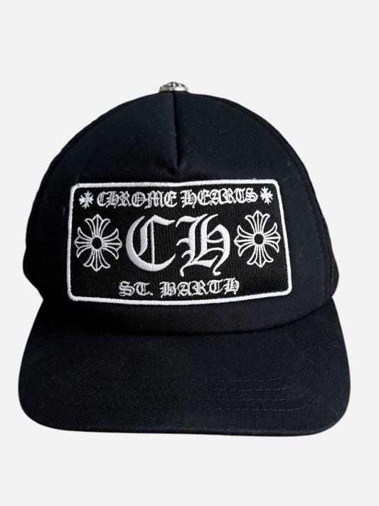 Chrome Hearts Black & White St. Barth Trucker Hat
