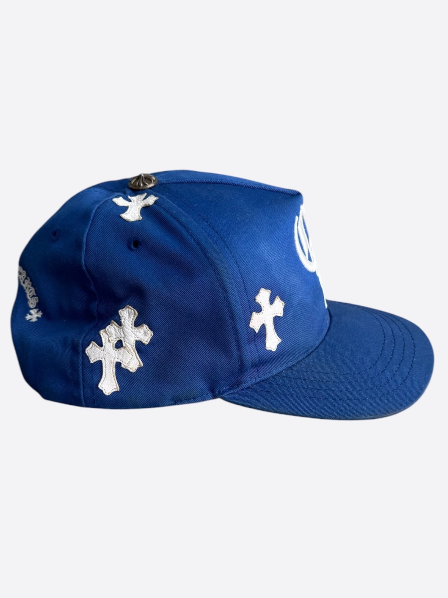 Chrome Hearts Blue & White Cross Patch Hat