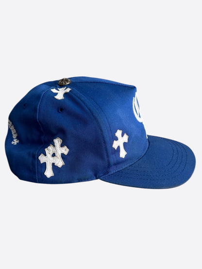 Chrome Hearts Blue & White Cross Patch Hat