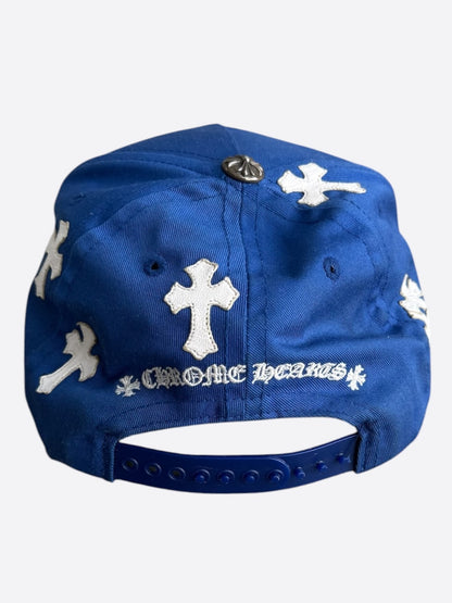 Chrome Hearts Blue & White Cross Patch Hat