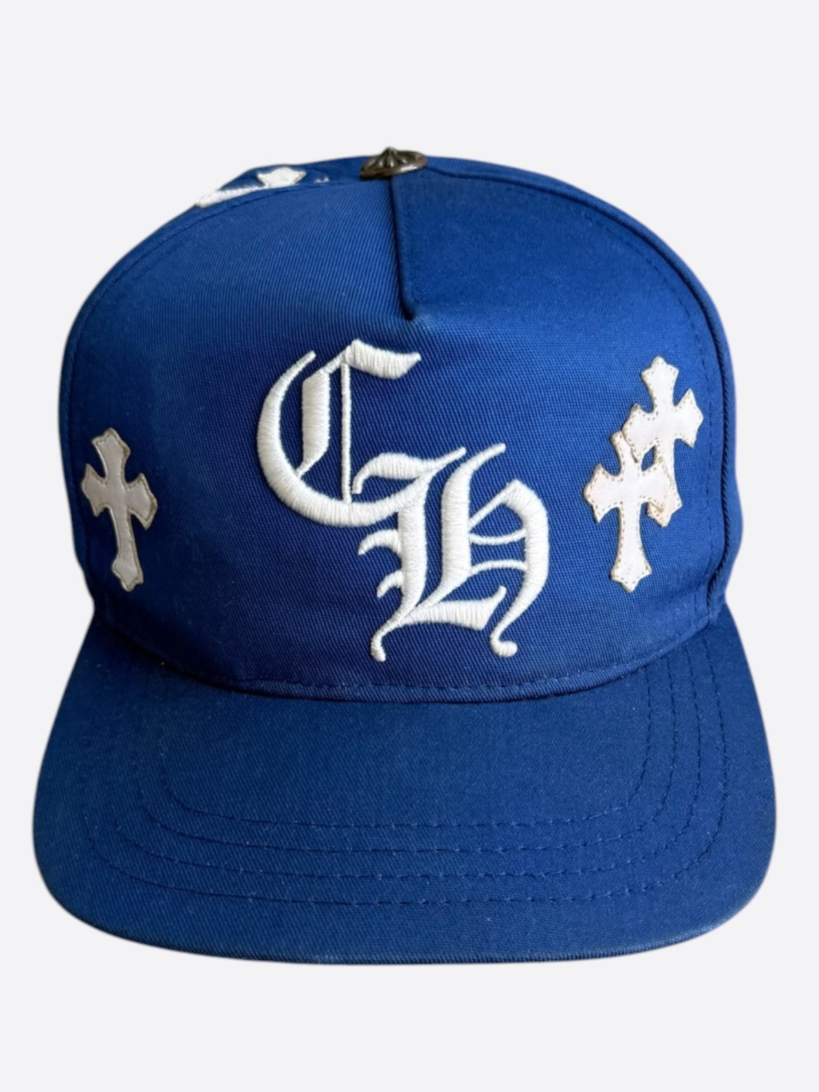 Chrome Hearts Blue & White Cross Patch Hat