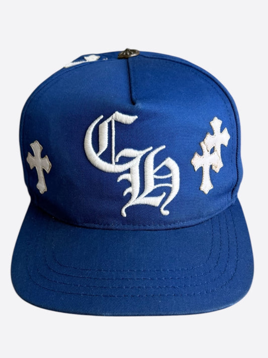 Chrome Hearts Blue & White Cross Patch Hat