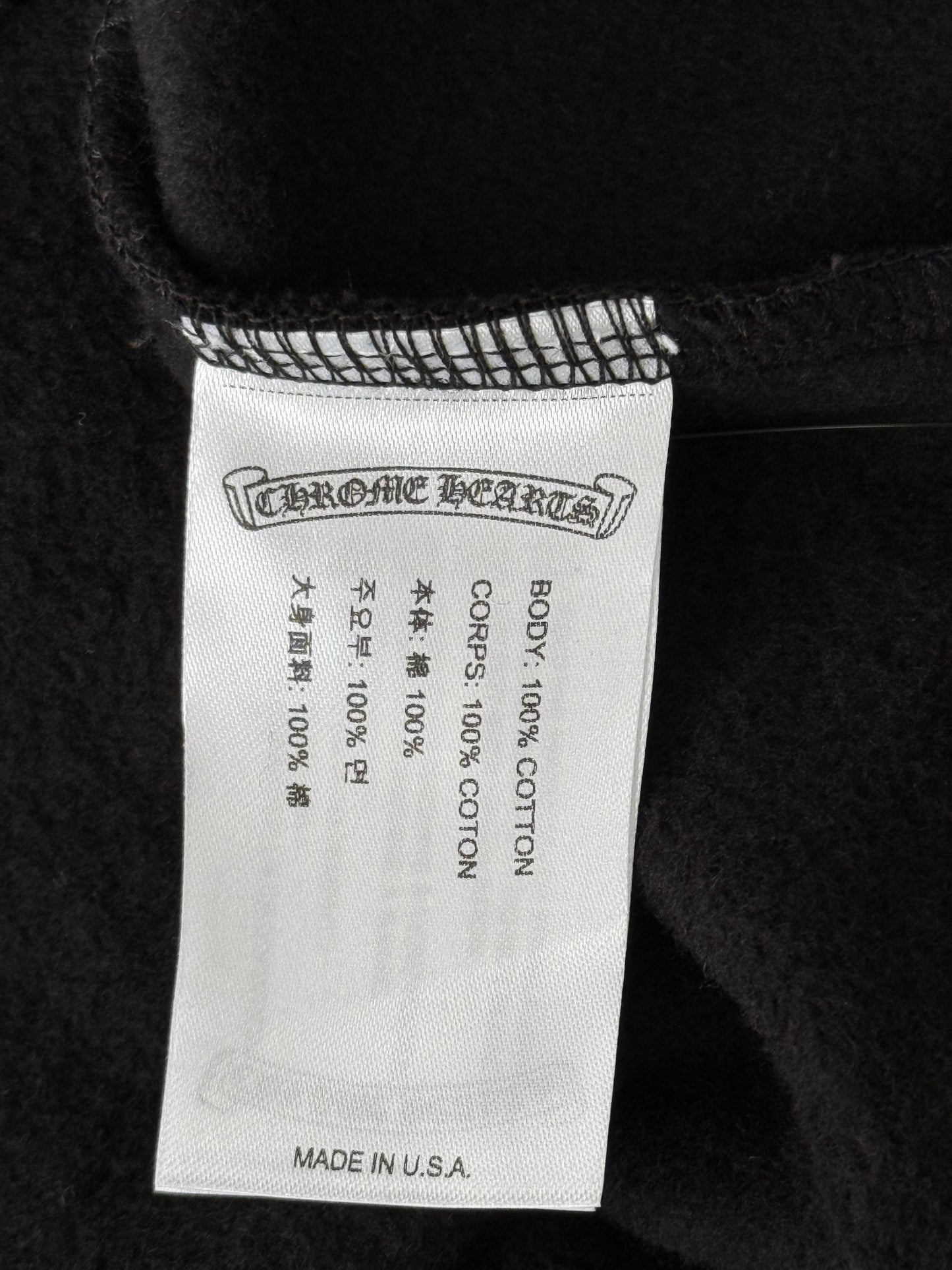 Chrome Hearts Black & White St. Barth Cross Logo Hoodie