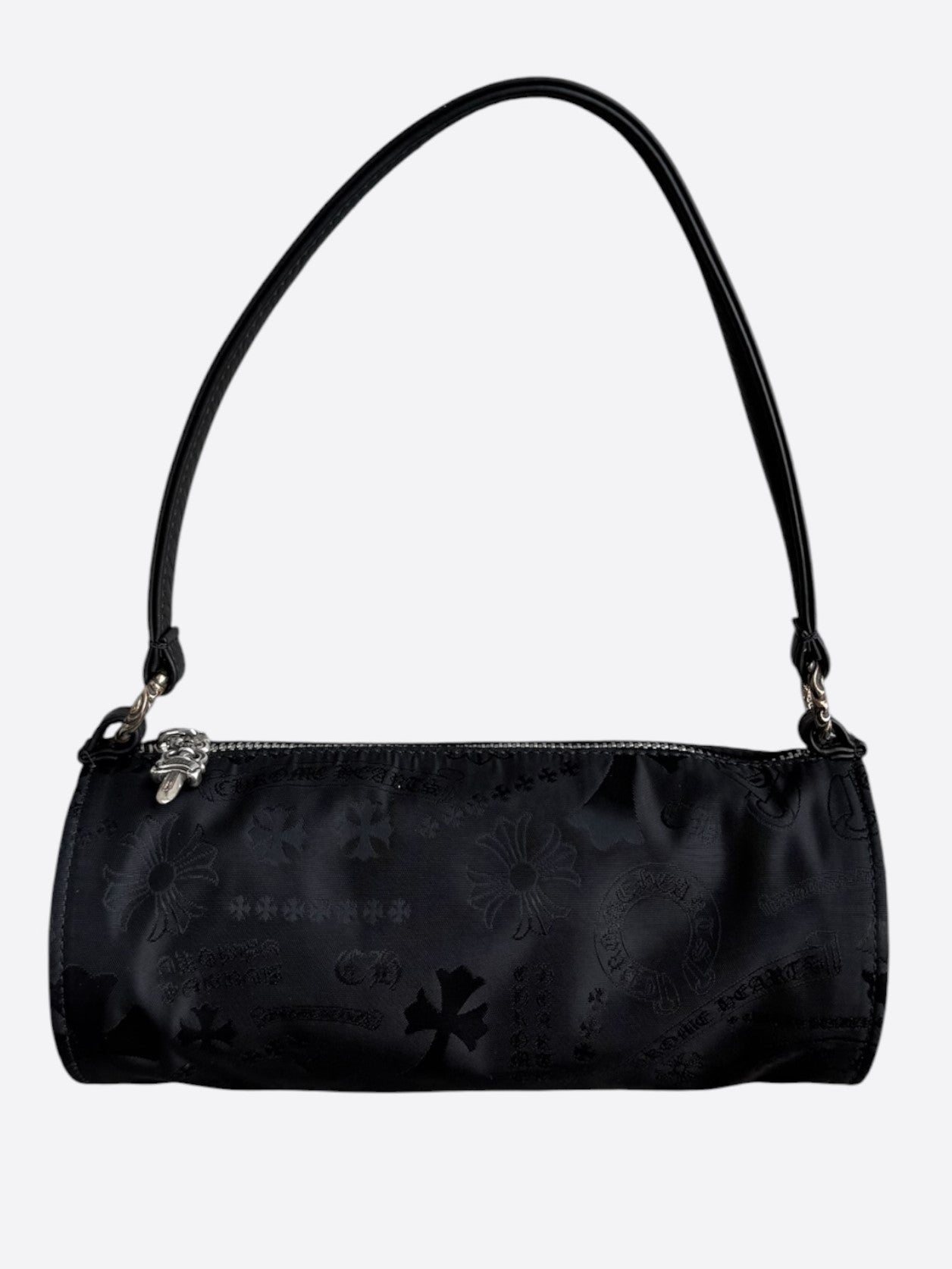 Chrome Hearts Black Stencil Grinds Mini Nylon Handbag