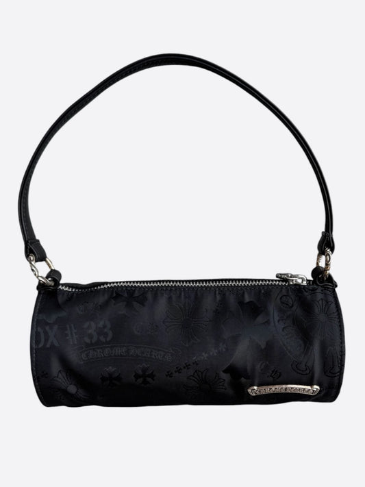 Chrome Hearts Black Stencil Grinds Mini Nylon Handbag