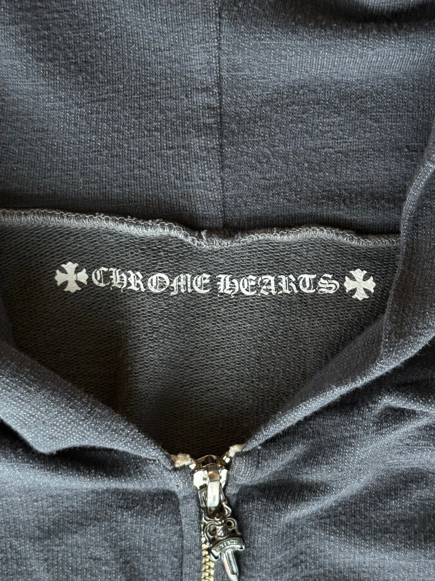 Chrome Hearts Matty Boy Grey & Multicolor Graphic Zip Up Hoodie