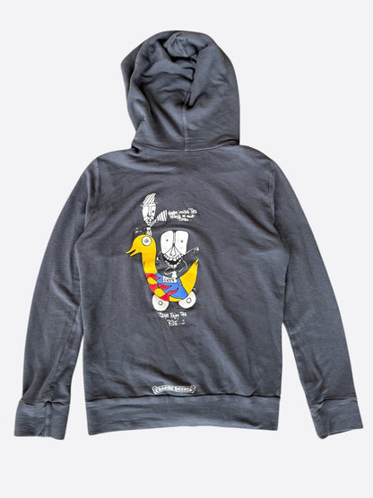 Chrome Hearts Matty Boy Grey & Multicolor Graphic Zip Up Hoodie