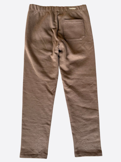 Chrome Hearts Brown & White Embroidered Slo Ride Sweatpants