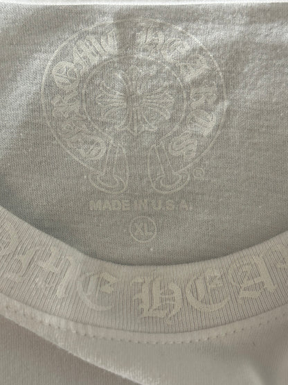 Chrome Hearts White Neck Logo Longsleeve T-Shirt