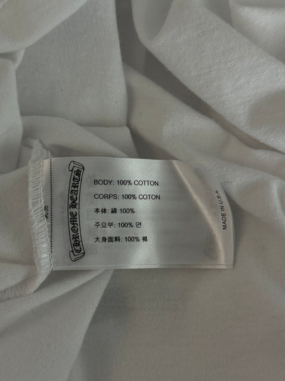 Chrome Hearts White Neck Logo Longsleeve T-Shirt