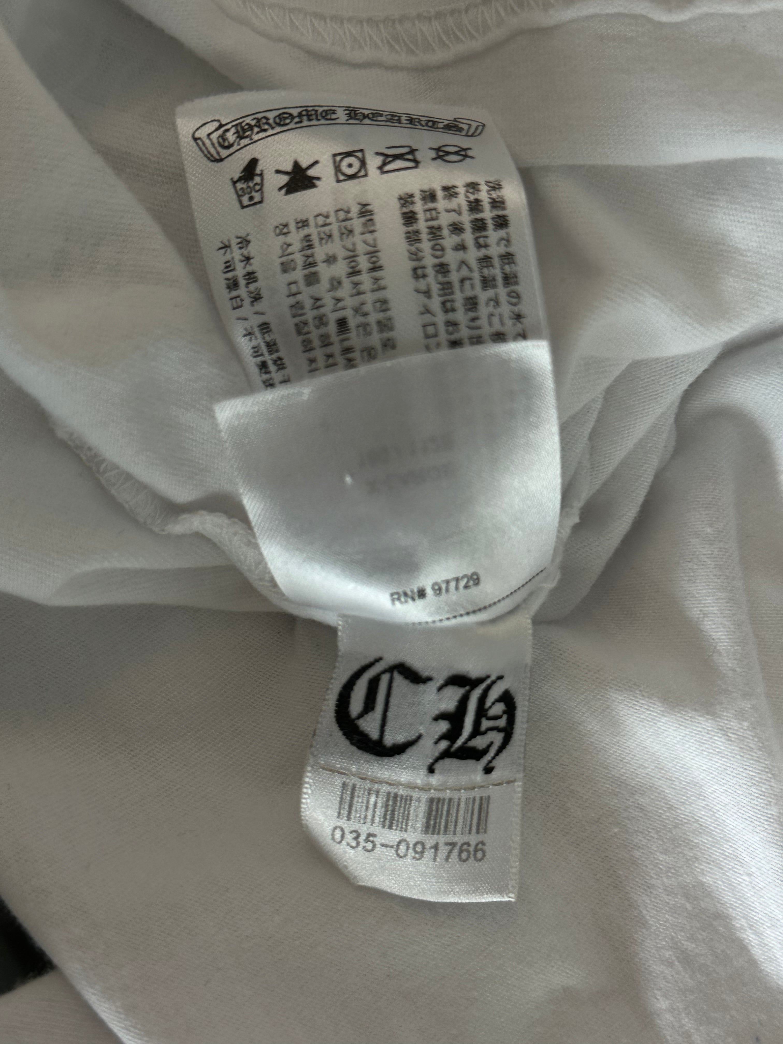 CHROME HEARTS◆ネックスクロール ロングTシャツ WHITE ON WHITE Chrome Hearts - CHROME HEARTS クロムハーツ Neck Logo L/S Tee