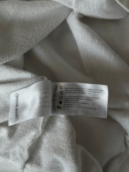 Chrome Hearts White & Black Cross Jacquard Horseshoe Logo Hoodie