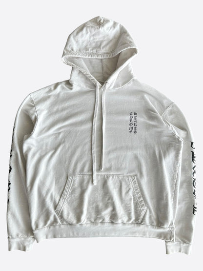 Chrome Hearts White & Black Cross Jacquard Horseshoe Logo Hoodie