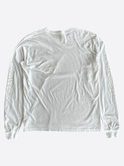 Chrome Hearts White Neck Logo Longsleeve T-Shirt
