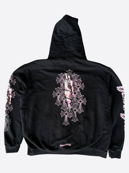 Chrome Hearts Black & Pink Deadly Doll Zip Up Hoodie