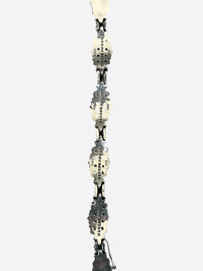Chrome Hearts Silver Floral Cross Bracelet