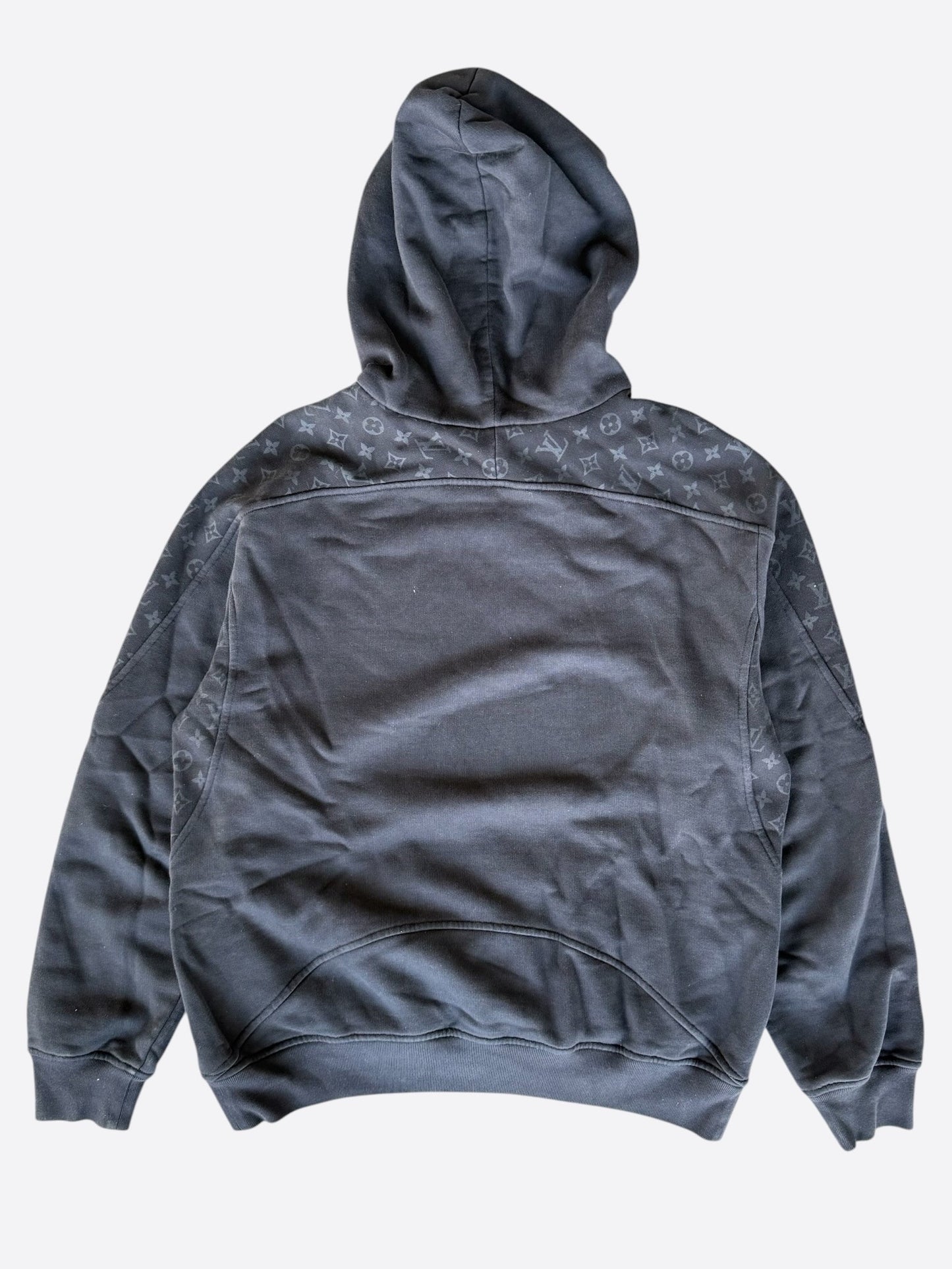 Louis Vuitton Black Circle Cut Monogram Hoodie