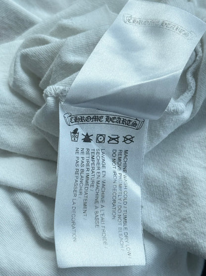 Chrome Hearts White & Red Dagger Logo T-Shirt