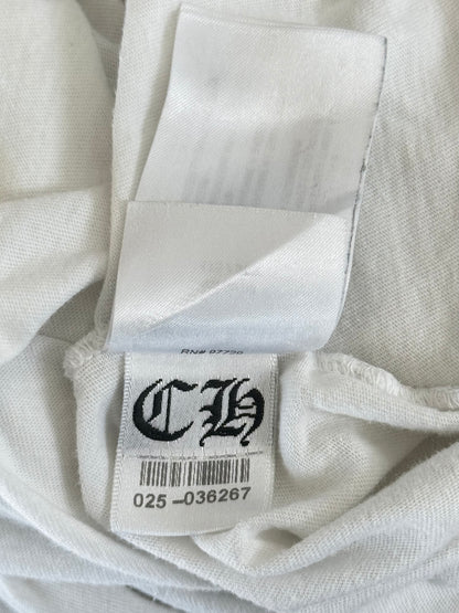 Chrome Hearts White & Red Dagger Logo T-Shirt