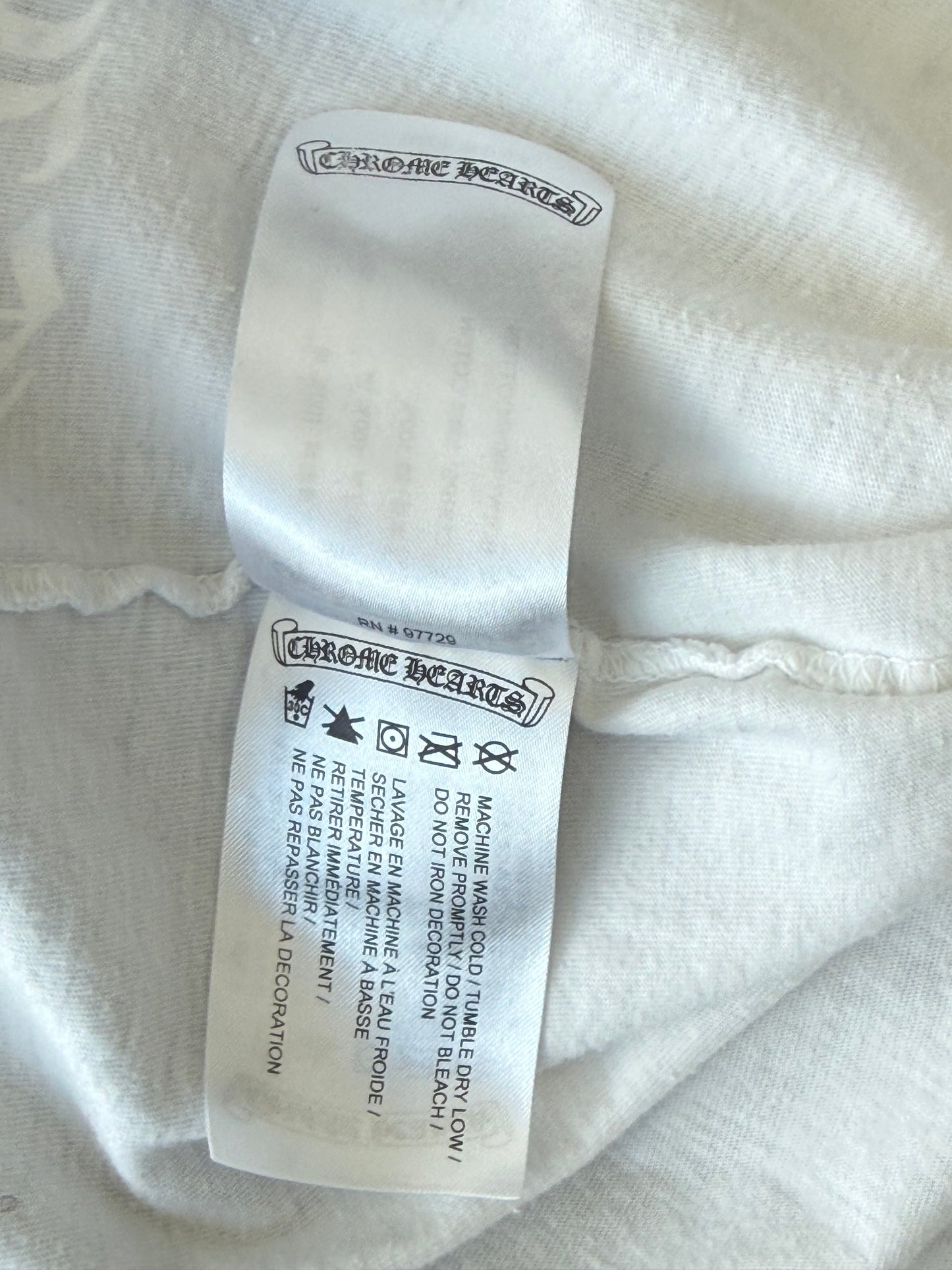 Chrome Hearts White & Black Horseshoe Logo Longsleeve T-Shirt