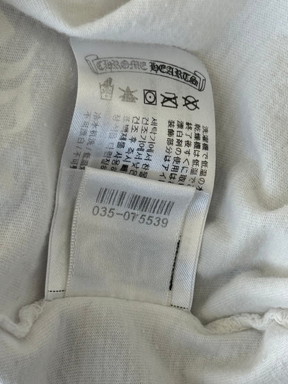 Chrome Hearts White & Black Horseshoe Logo Longsleeve T-Shirt